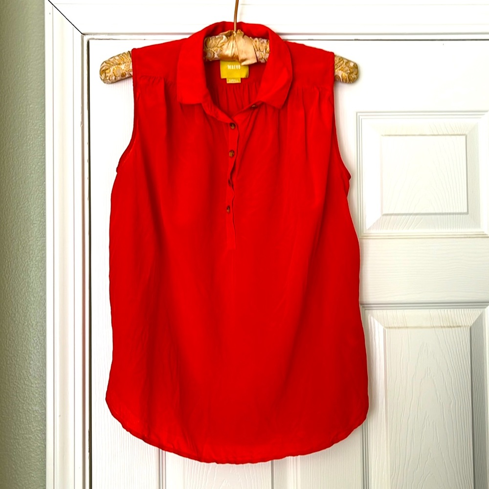 Maeve Anthropologie silk top Small